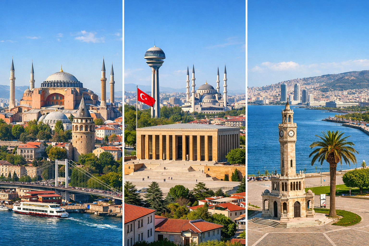 Şehirler: İstanbul, Ankara, İzmir